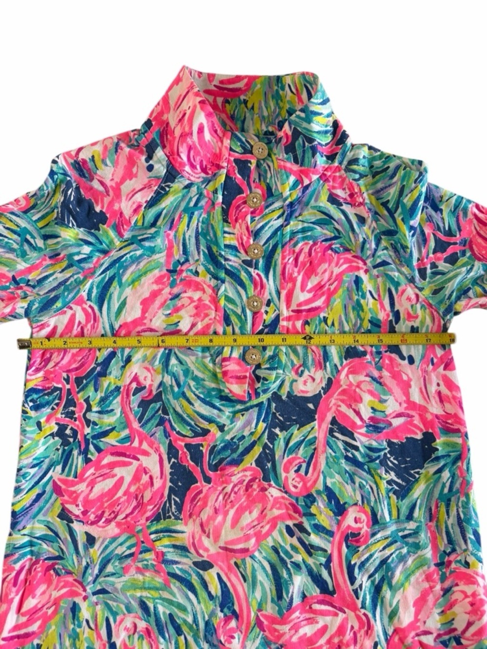 Lilly Pulitzer Flamingo Print Windsor Popover Small Resort Coastal Preppy - Picture 3 of 8
